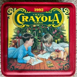 1992 Crayola Tin With Assorted Crayons